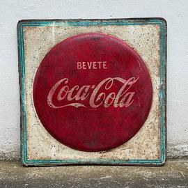 Insegna serigrafata Coca Cola Ars Nova anni 60