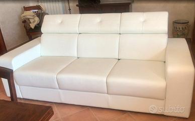 Divano in VERA PELLE manifattura artigianale Bruma