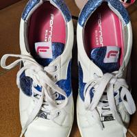 Sneakers Fornarina in pelle con dettagli glitter