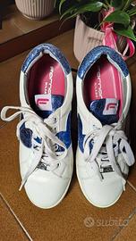 Sneakers Fornarina in pelle con dettagli glitter