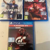 Giochi per PS4 fifa23 nbA gran turismo