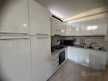 Cucina bianca lucida
