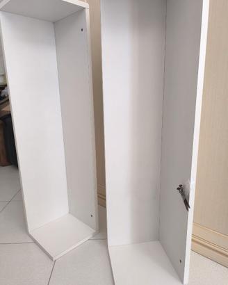 Coppia mensole/scaffali bianchi da parete 100x25cm