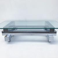 Coffee table - David Hicks - acciaio e cristallo