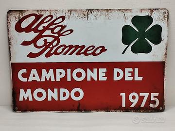 Targa Vintage Alfa Romeo Campione del Mondo 1975