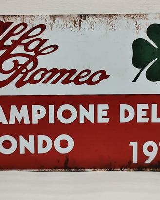 Targa Vintage Alfa Romeo Campione del Mondo 1975