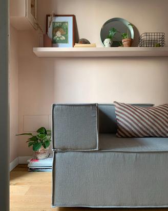 Divano  due posti chaise longue grigio