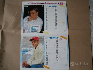 calendario su 2 facciate con foto di artisti vari