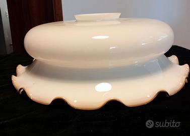 Grande lampadario da cucina in vetro vintage e a c