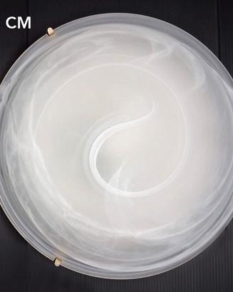 Plafoniera Ø30 cm in vetro effetto alabastro