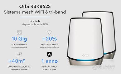 Netgear Orbi Serie 860 Wifi 6 360m2 (Kit 2pz)