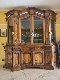 Elegante Credenza/Vetrina in legno Massello