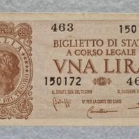 Banconota 1 Lira Luogotenenza “Italia Laureata”