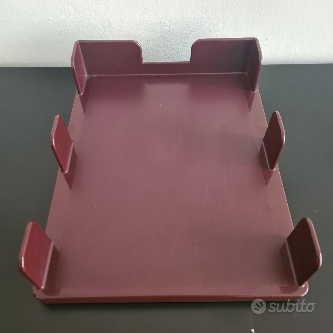 Portadocumenti Da Tavolo In Polistirene - Formato A4, Colore Rosso | Organizzatore Ufficio Impilabile E Riciclabile - Foto 14