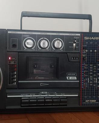 sharp gf-7300 boombox radio registratore tape