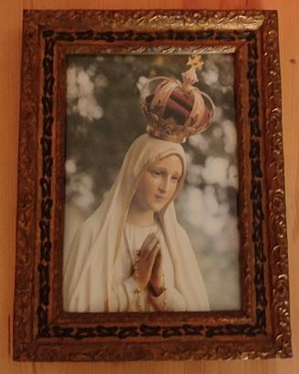 cornice antica con stampa madonna.
