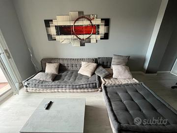 Divano conponibile a materassi con chaise lounge