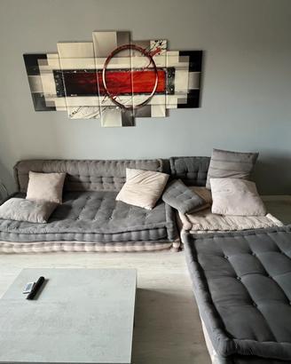Divano conponibile a materassi con chaise lounge