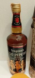 bottiglia whisky seagram's 100 pipers