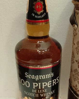 bottiglia whisky seagram's 100 pipers