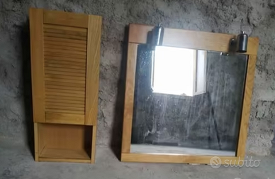 set bagno vintage in legno