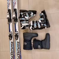 set sci 130, scarponi 250 255 e doposci 8848