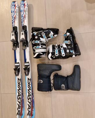 set sci 130, scarponi 250 255 e doposci 8848