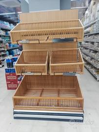 scaffale in legno e ferro x pane 