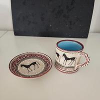 Deruta: Tazzina decorativa con piattino