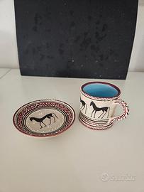 Deruta: Tazzina decorativa con piattino