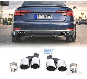TERMINALI SCARICO AUDI A4 16-19 LOOK S4 CROMO