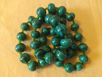Collana in malachite