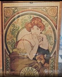 2 Quadri Puzzle Vergine e Cancro  anni 90 
