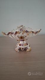 Alzatina centrotavola vintage in ceramica decorata