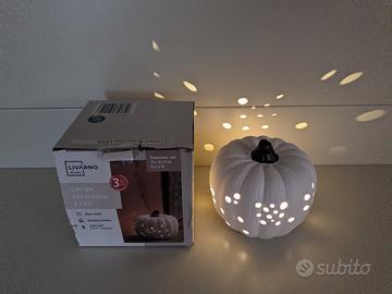 #Lampada Decorativa Zucca #LED Porcellana Bianca