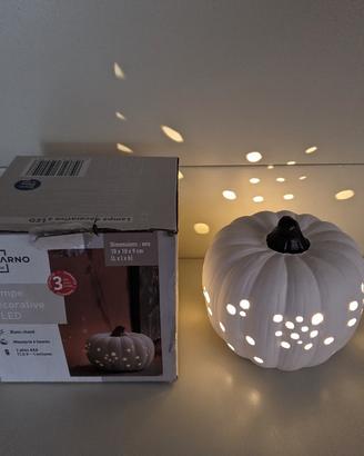 #Lampada Decorativa Zucca #LED Porcellana Bianca