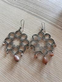 Orecchini in filigrana argento e pietre