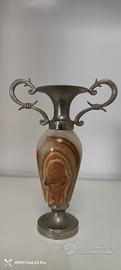 Vaso Vintage in onice e metallo cm 9x12