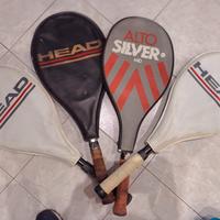 4 Racchette da tennis vintage