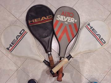 4 Racchette da tennis vintage