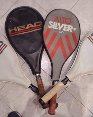 4 Racchette da tennis vintage