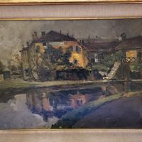 quadro olio su tavola Giovanni Sirombo