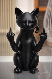 Statua gatto in 3D design mordeno