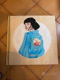 Quadro originale dipinto a mano 60x60 Ao/Blue