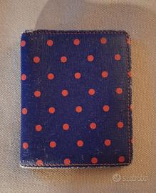 Portafoglio originale GALLO a Pois Rossi/BluNavy.