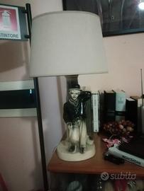 lampada vintage charlie chaplin in ceramica 