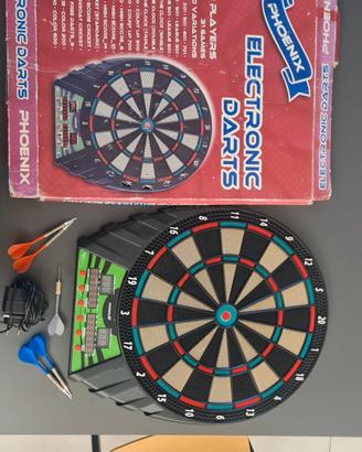 Bersaglio elettronico con 6 freccette in metallo