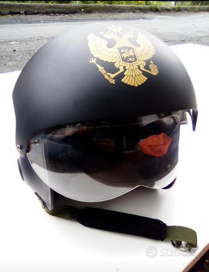 GZM Casco Jet Simile Al Bandit Nero Opaco Piccolo Ed Omologato Biker Moto Custom Taglia L - Foto 2