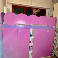 Letto soppacato con mobile sottostante