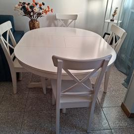 Tavolo Ingatorp Bianco Estensibile